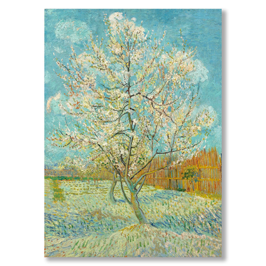 Albero di Pesco Rosa, Van Gogh – Quadro su tela riproduzione d'arte verticale