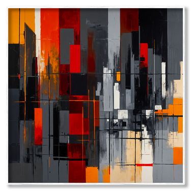 Architetture Astratte – Quadro su tela astratto paesaggio moderno quadrato