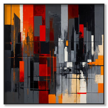 Architetture Astratte – Quadro su tela astratto paesaggio moderno quadrato