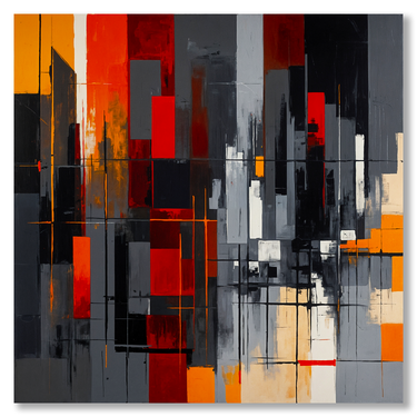 Architetture Astratte – Quadro su tela astratto paesaggio moderno quadrato