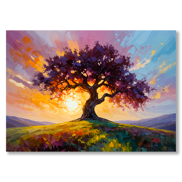 Aurora Dorata – Quadro su tela astratto fiori moderno orizzontale