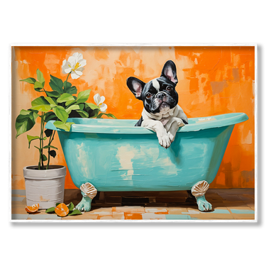Bagno di Relax – Quadro su tela pop art animali moderno orizzontale