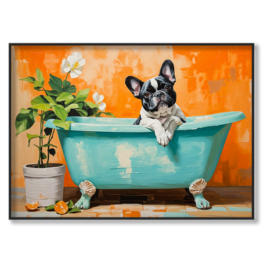 Bagno di Relax – Quadro su tela pop art animali moderno orizzontale