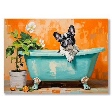 Bagno di Relax – Quadro su tela pop art animali moderno orizzontale