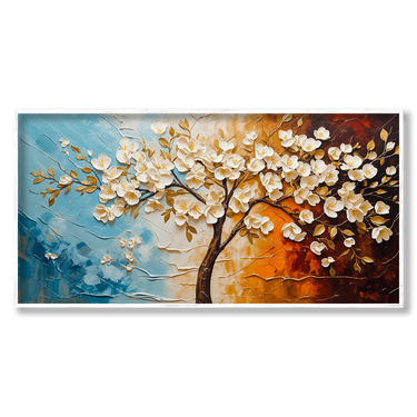 Brezza Fiorita – Quadro su tela astratto fiori moderno orizzontale
