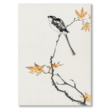 Canto d’autunno – Quadro su tela riproduzione d'arte animali verticale