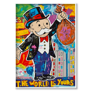 Capitalismo Pop – Quadro su tela pop art street art moderno verticale
