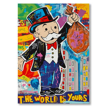 Capitalismo Pop – Quadro su tela pop art street art moderno verticale