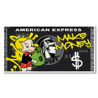 Cash Rules – Quadro su tela pop art street art moderno orizzontale