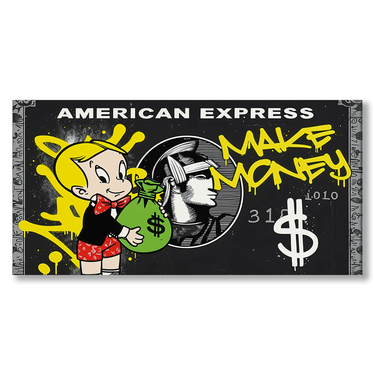Cash Rules – Quadro su tela pop art street art moderno orizzontale