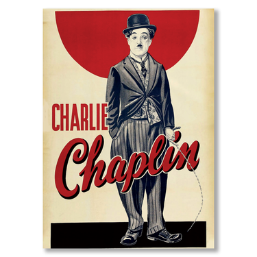 Charlot – Quadro su tela pop art street art moderno verticale
