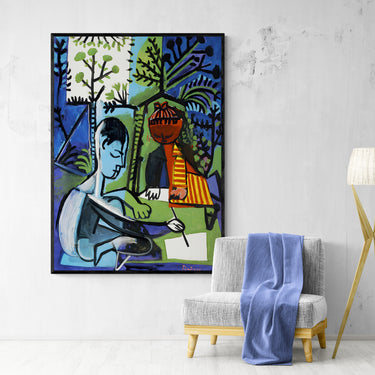 Claude and Paloma picasso – Quadro su tela riproduzione d'arte verticale