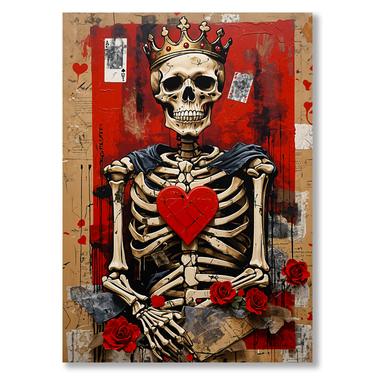Cuore Spezzato – Quadro su tela pop art street art moderno verticale