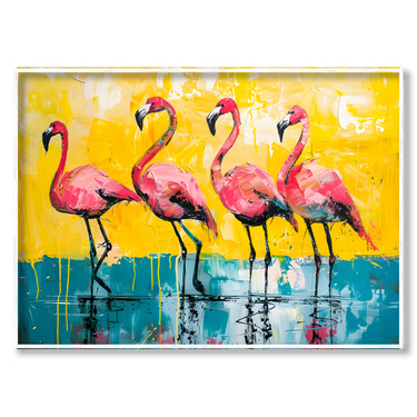 Danza nel Riflesso – Quadro su tela astratto pop art moderno orizzontale