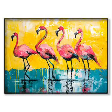 Danza nel Riflesso – Quadro su tela astratto pop art moderno orizzontale