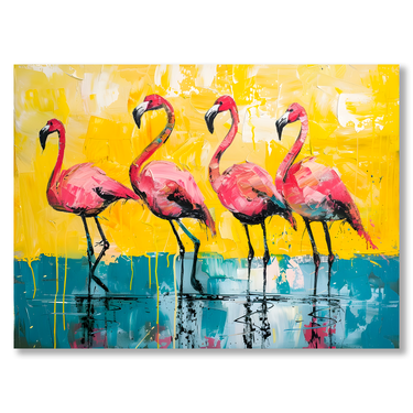 Danza nel Riflesso – Quadro su tela astratto pop art moderno orizzontale