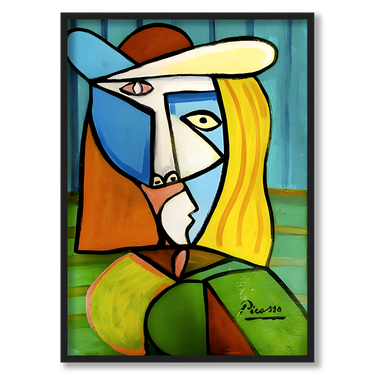 Die Frau Picasso – Quadro su tela riproduzione d'arte donna verticale