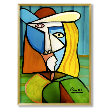 Die Frau Picasso – Quadro su tela riproduzione d'arte donna verticale