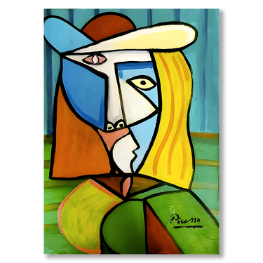 Die Frau Picasso – Quadro su tela riproduzione d'arte donna verticale