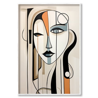 Facce smontate – Quadro su tela donna verticale