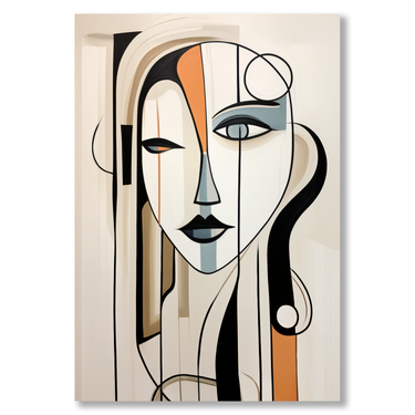Facce smontate – Quadro su tela donna verticale