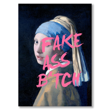 Falso Originale – Quadro su tela astratto pop art moderno verticale