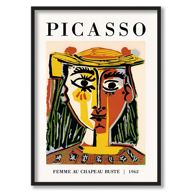 Femme Picasso – Quadro su tela riproduzione d'arte donna verticale