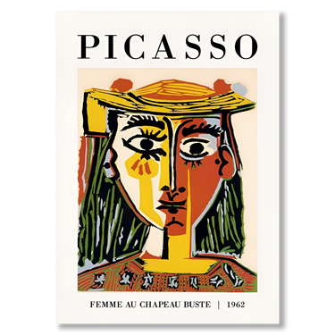 Femme Picasso – Quadro su tela riproduzione d'arte donna verticale