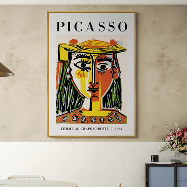 Femme Picasso – Quadro su tela riproduzione d'arte donna verticale