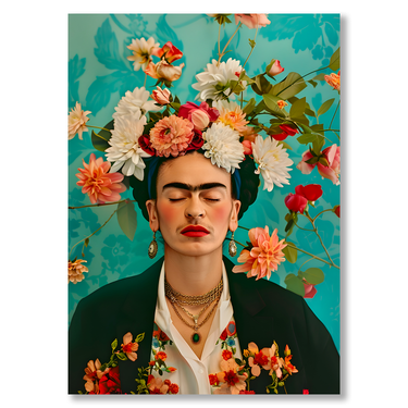 Fioritura Interiore – Quadro su tela astratto fiori moderno verticale