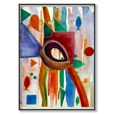 Geometrie in Movimento – Quadro su tela astratto pop art moderno verticale