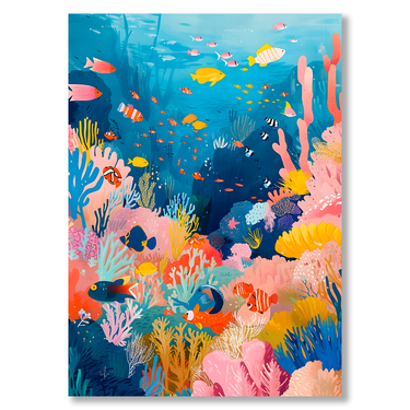Giardino del Mare – Quadro su tela pop art moderno verticale