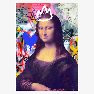 Gioconda PoP – Quadro su tela pop art geometrico moderno verticale