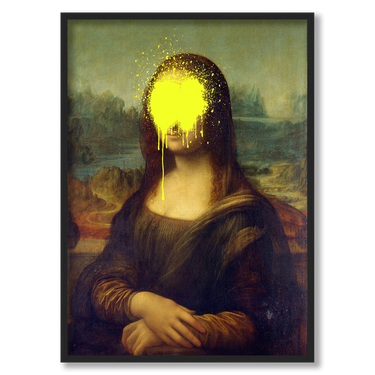 Gioconda Punk – Quadro su tela geometrico moderno verticale