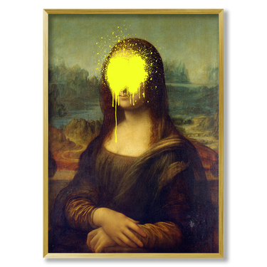 Gioconda Punk – Quadro su tela geometrico moderno verticale