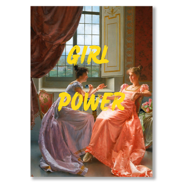 Girl power – Quadro su tela pop art geometrico moderno verticale