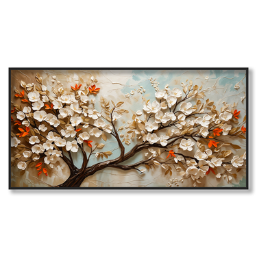 Il Canto dei Rami – Quadro su tela astratto fiori moderno orizzontale