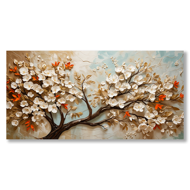 Il Canto dei Rami – Quadro su tela astratto fiori moderno orizzontale