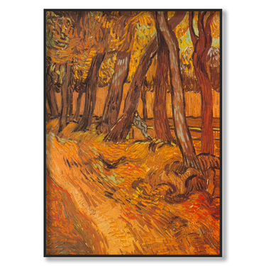 Il giardino dell'ospedale di Saint-Paul con alcune figure, Van Gogh – Quadro su tela riproduzione d'arte