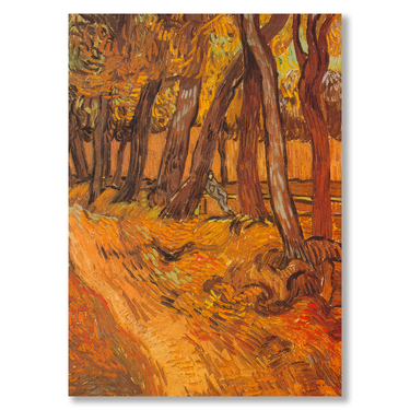 Il giardino dell'ospedale di Saint-Paul con alcune figure, Van Gogh – Quadro su tela riproduzione d'arte