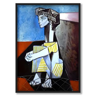 Jacqueline Picasso – Quadro su tela riproduzione d'arte donna verticale
