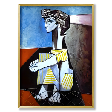 Jacqueline Picasso – Quadro su tela riproduzione d'arte donna verticale