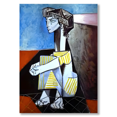 Jacqueline Picasso – Quadro su tela riproduzione d'arte donna verticale