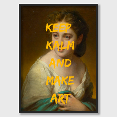Keep Calm Make Art – Quadro su tela pop art geometrico moderno verticale