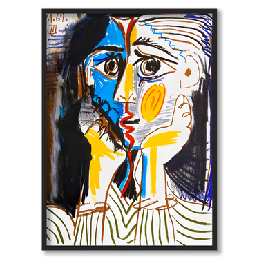 Kiss Picasso – Quadro su tela riproduzione d'arte donna verticale