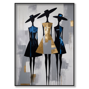 Le Muse – Quadro su tela astratto pop art moderno verticale
