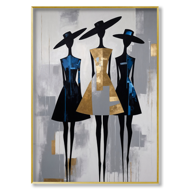 Le Muse – Quadro su tela astratto pop art moderno verticale