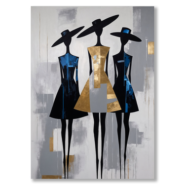 Le Muse – Quadro su tela astratto pop art moderno verticale