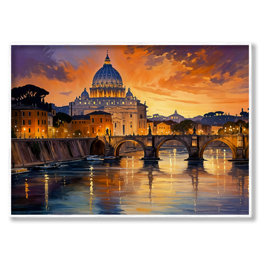 La Grande Bellezza – Quadro su tela astratto paesaggio moderno orizzontale