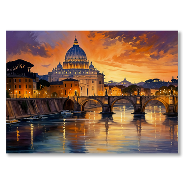 La Grande Bellezza – Quadro su tela astratto paesaggio moderno orizzontale